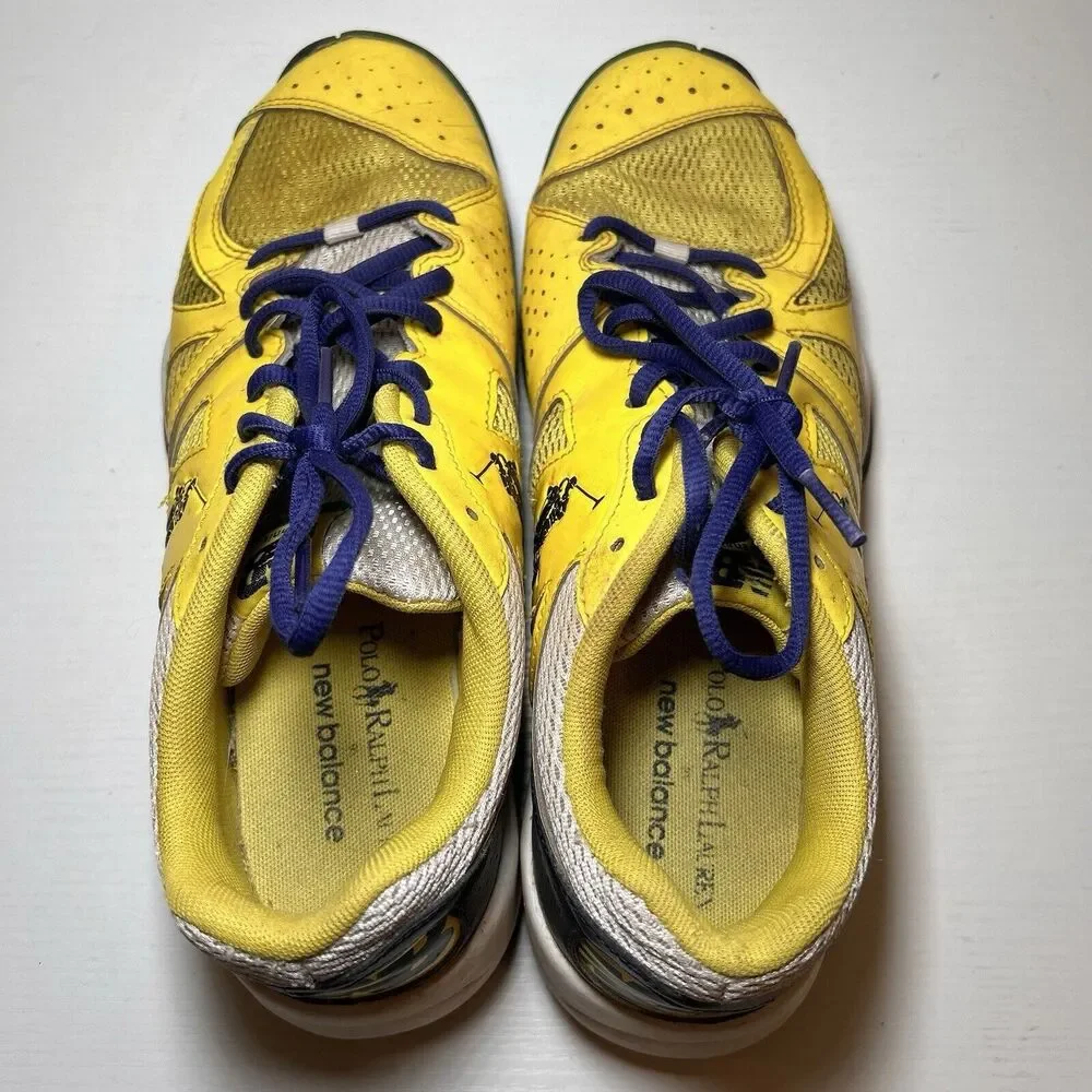 New Balance 696 Sneakers Athletic Shoes Yellow 2014 Sz 10.5 WC696PL Polo Collab